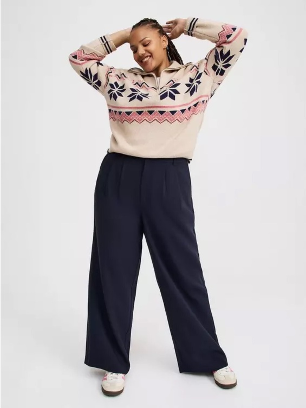 Torrid 20 Tall Twill Wode Leg Navy Trousers - Women